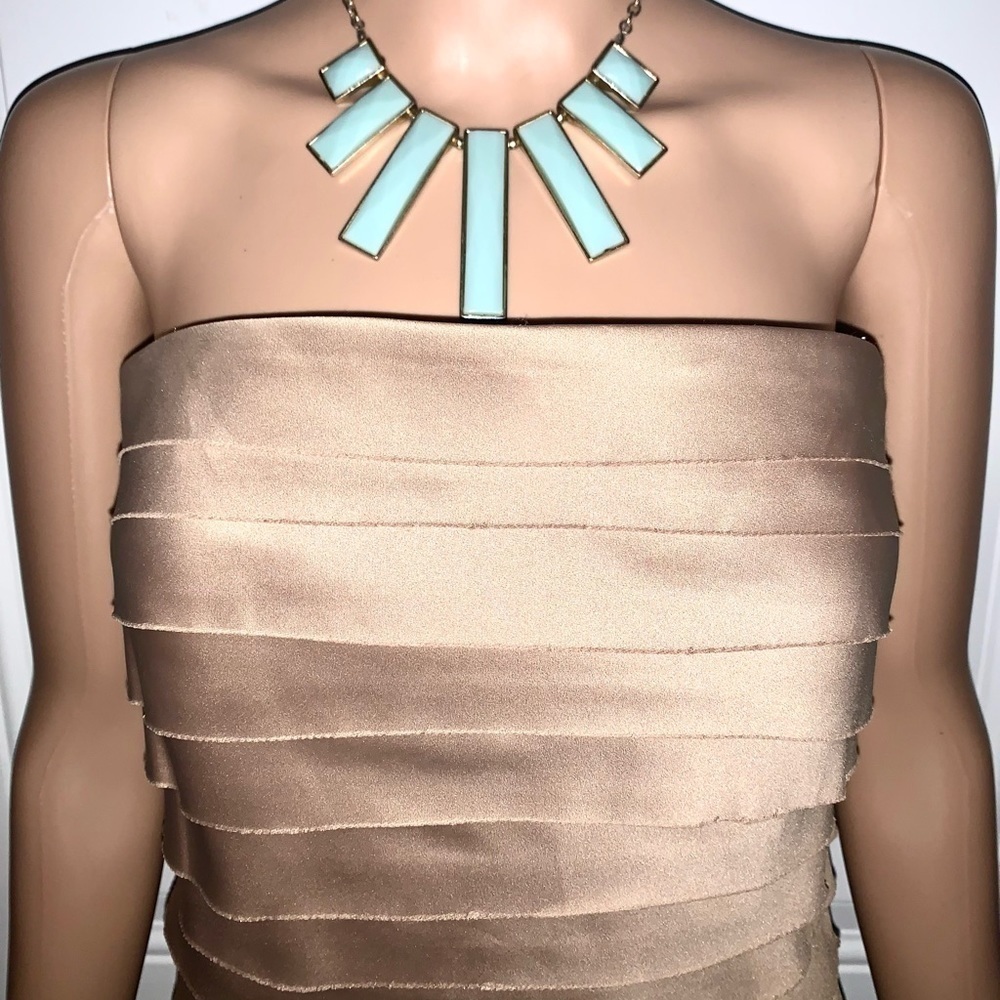 Eliza J New York Bandage Dress Size 4 satiny gold - Picture 4 of 10